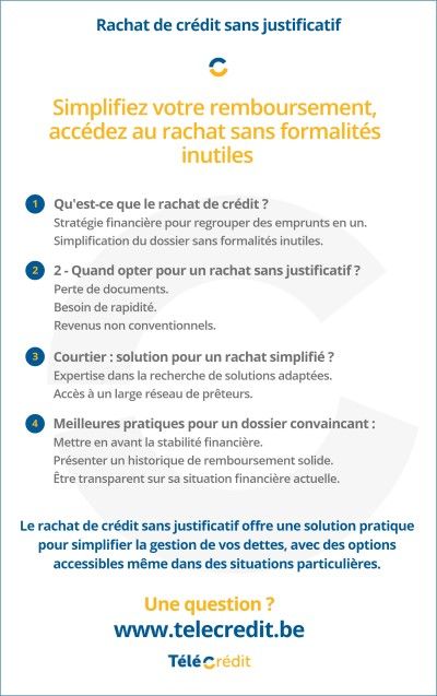 rachat de credit sans justificatif