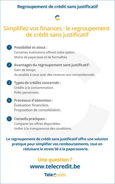 regroupement de credit sans justificatif