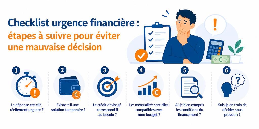 checklist urgence financière