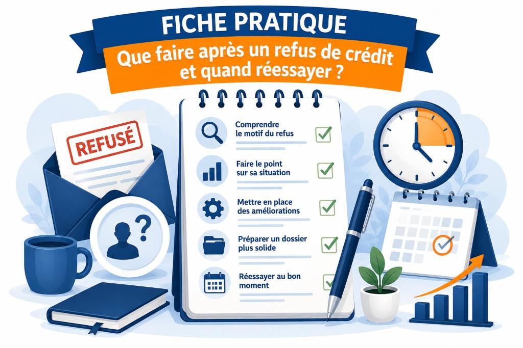 Fiche pratique : que faire après un refus de crédit et quand réessayer ?