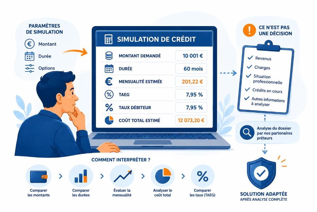 Simulateur commenté - comprendre ce que montre un résultat de simulation